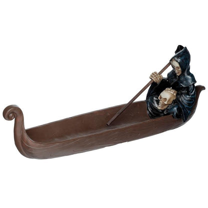 Ash Catcher Incense Stick Burner - The Reaper Ferryman of Death with Oar - DuvetDay.co.uk