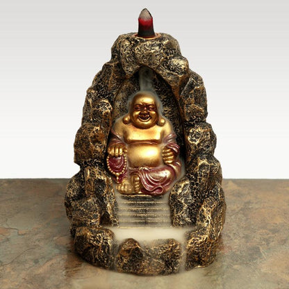 Backflow Incense Burner - Chinese Buddha - DuvetDay.co.uk