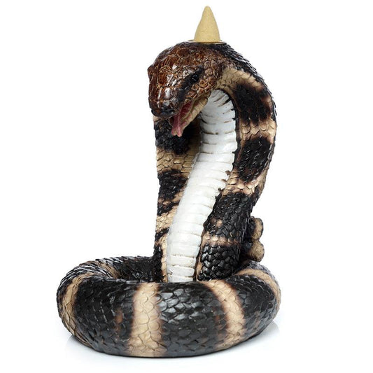 Backflow Incense Burner - Coiled Cobra Snake - DuvetDay.co.uk