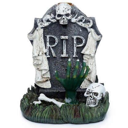 Backflow Incense Burner - RIP Zombie Hand Tombstone - DuvetDay.co.uk