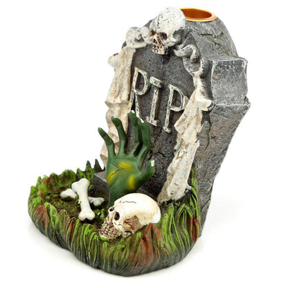 Backflow Incense Burner - RIP Zombie Hand Tombstone - DuvetDay.co.uk