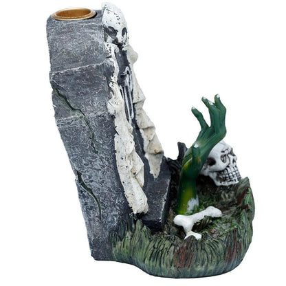 Backflow Incense Burner - RIP Zombie Hand Tombstone - DuvetDay.co.uk