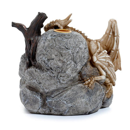 Backflow Incense Burner - Sleeping Bones Shadows of Darkness Dragon Skull - DuvetDay.co.uk