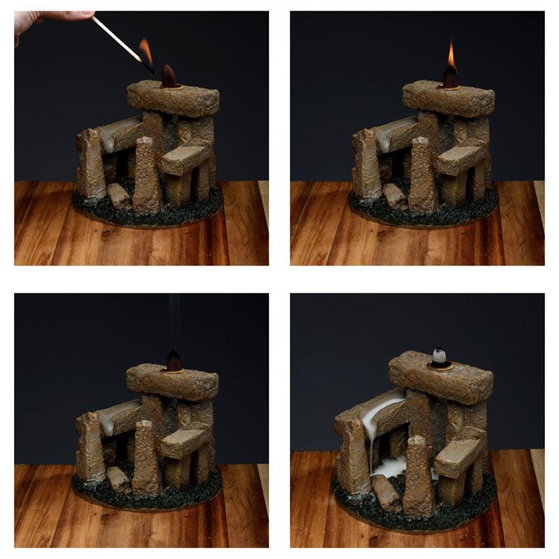 Backflow Incense Burner - Stone Circle - DuvetDay.co.uk