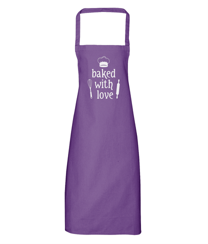 Baked with Love Cotton Apron - DuvetDay.co.uk