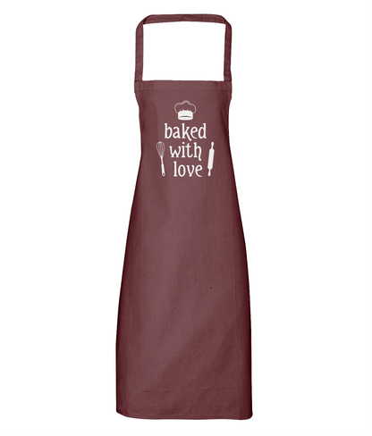 Baked with Love Cotton Apron - DuvetDay.co.uk