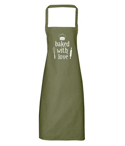 Baked with Love Cotton Apron - DuvetDay.co.uk