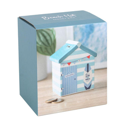 Beach Hut Ceramic Money Box - DuvetDay.co.uk