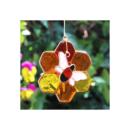 Bee and Honeycomb Suncatcher - DuvetDay.co.uk