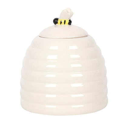 Bee Happy Ceramic Storage Jar - DuvetDay.co.uk