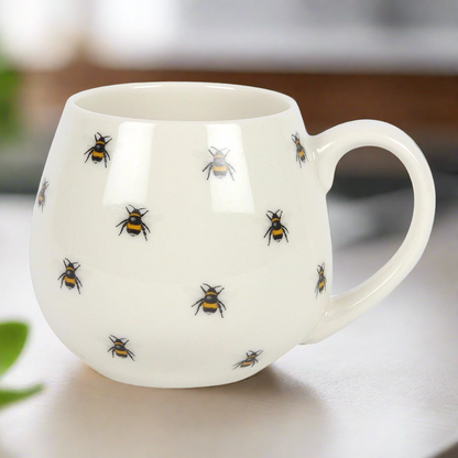 Bee Print Rounded Mug