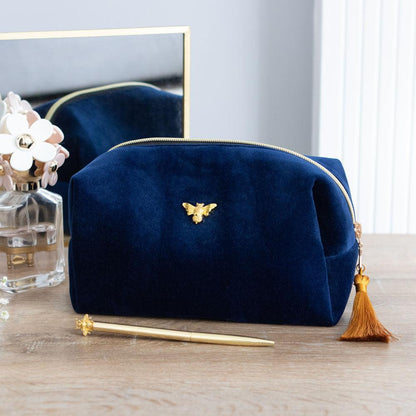 Bee-utiful Velvet Makeup Bag - DuvetDay.co.uk