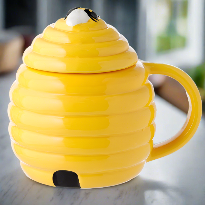 Beehive Shaped Ceramic Mug