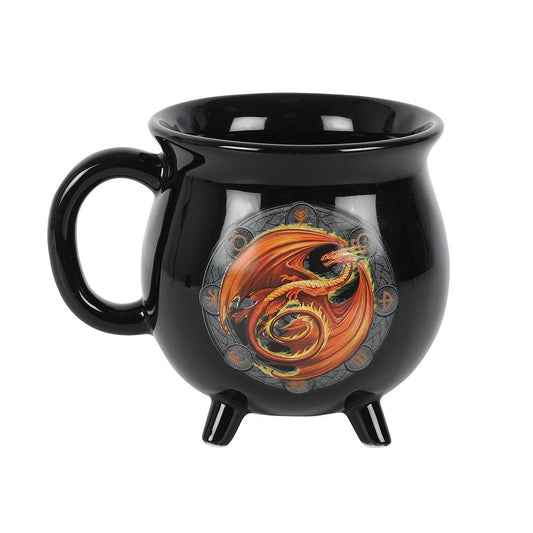 Beltane Colour Changing Cauldron Mug by Anne Stokes - DuvetDay.co.uk