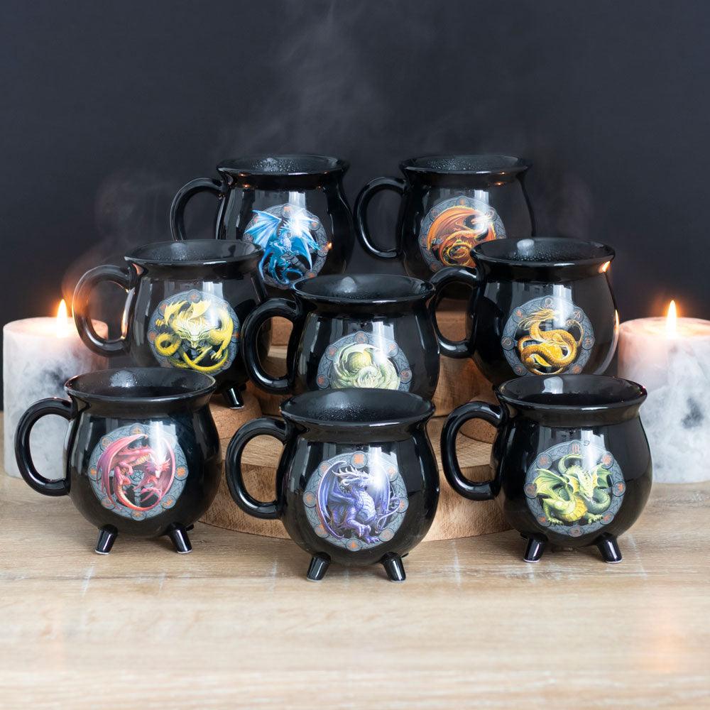 Beltane Colour Changing Cauldron Mug by Anne Stokes - DuvetDay.co.uk