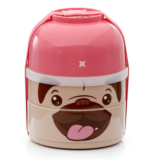Bento Round Stacked Lunch Box  - Mopps Pug