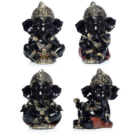 Black and Gold Ganesh - DuvetDay.co.uk