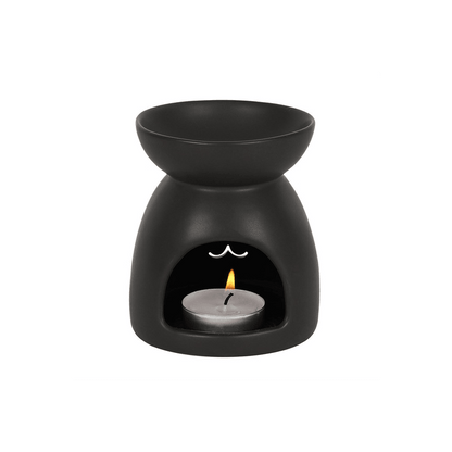Black Cat Cut Out Oil Burner - DuvetDay.co.uk