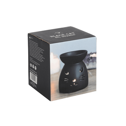 Black Cat Cut Out Oil Burner - DuvetDay.co.uk