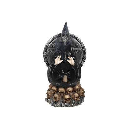 Black Cloak Backflow Burner and Incense Stick Holder - DuvetDay.co.uk