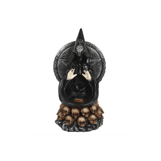 Black Cloak Backflow Burner and Incense Stick Holder - DuvetDay.co.uk