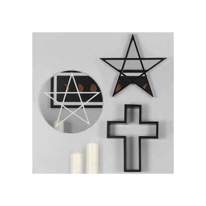 Black Crucifix Shelving Display - DuvetDay.co.uk