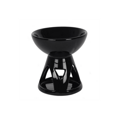 Black Deep Bowl Oil Burner - DuvetDay.co.uk
