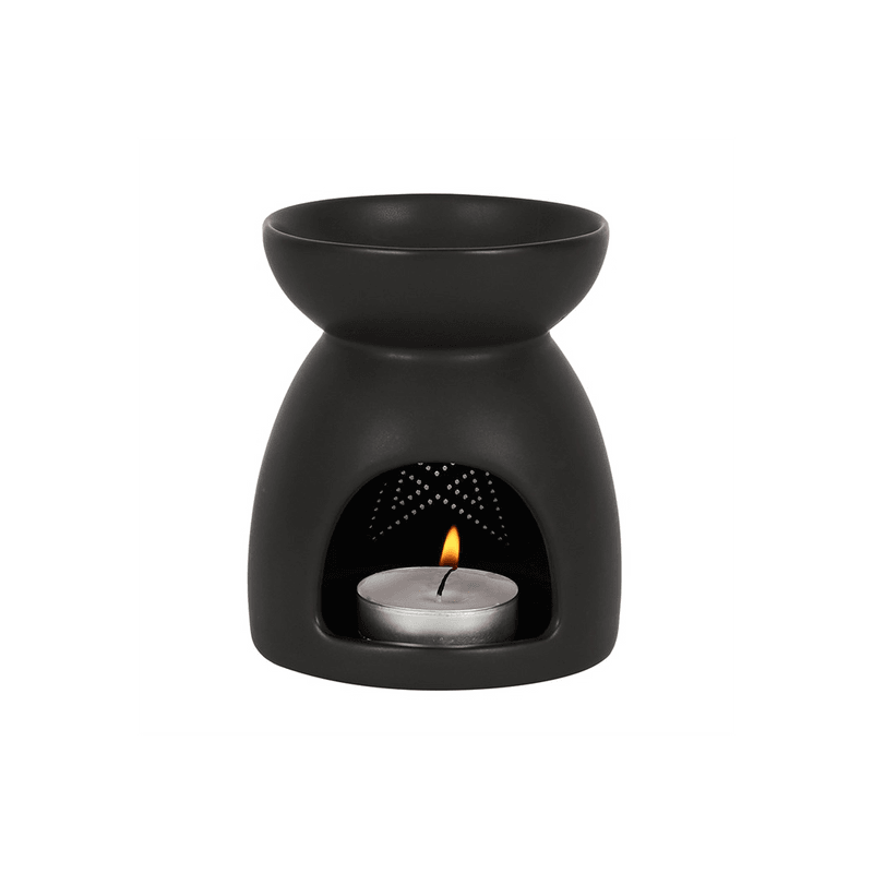 Black Pentagram Cut Out Oil Burner - DuvetDay.co.uk