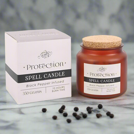 Black Pepper Infused Protection Spell Candle