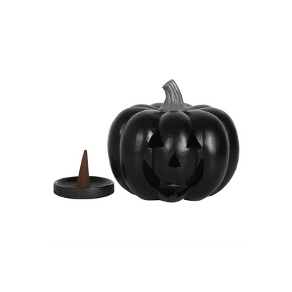 Black Pumpkin Incense Cone Holder - DuvetDay.co.uk
