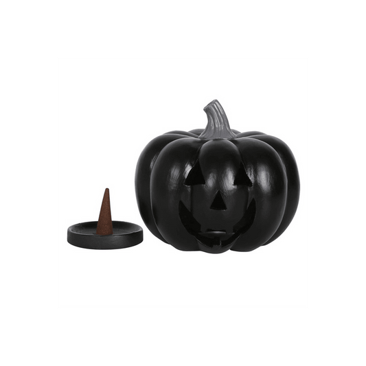 Black Pumpkin Incense Cone Holder - DuvetDay.co.uk