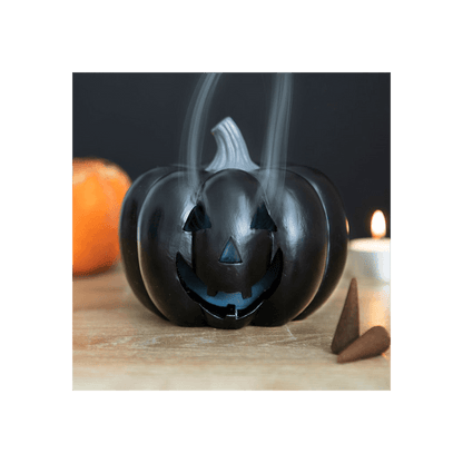 Black Pumpkin Incense Cone Holder - DuvetDay.co.uk