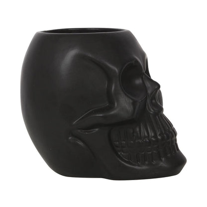 Black Skull Plant Pot Large - DuvetDay.co.uk