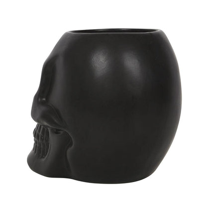 Black Skull Plant Pot Large - DuvetDay.co.uk