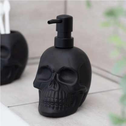 Black Skull Soap Dispenser - DuvetDay.co.uk