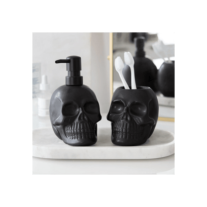 Black Skull Soap Dispenser - DuvetDay.co.uk