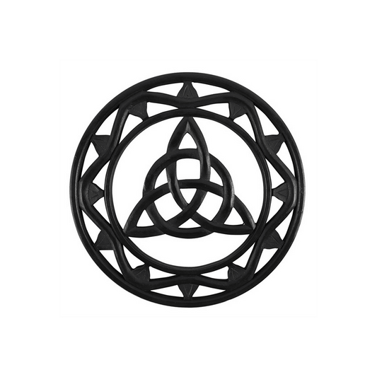 Black Wooden Triquetra Wall Art - DuvetDay.co.uk