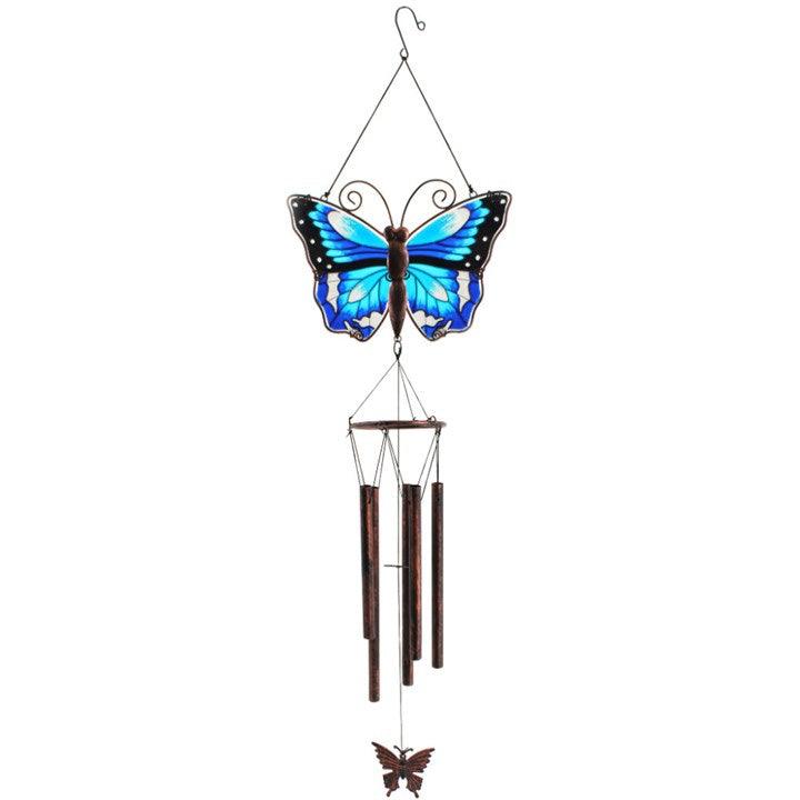 Blue Butterfly Windchime - DuvetDay.co.uk