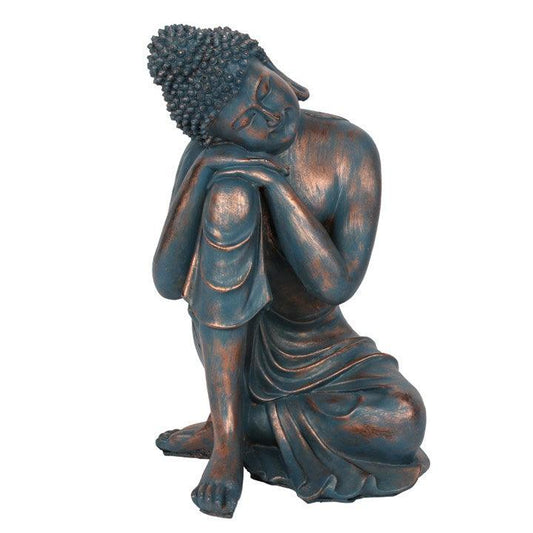 Blue Hands on Knee Buddha - DuvetDay.co.uk
