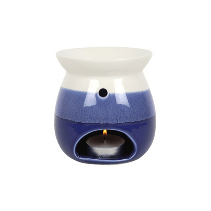 Blue Reactive Glaze Oil Burner - DuvetDay.co.uk