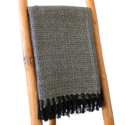 Boho Comfort Throws - 125x150cm - Charcoal - DuvetDay.co.uk