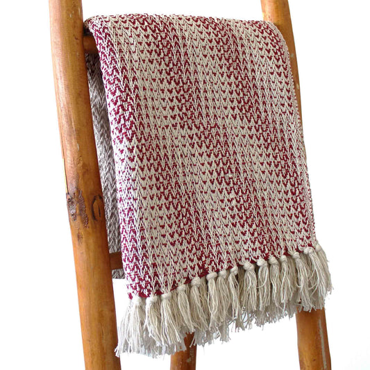 Boho Comfort Throws - 125x150cm - Ruby Two Tone - DuvetDay.co.uk