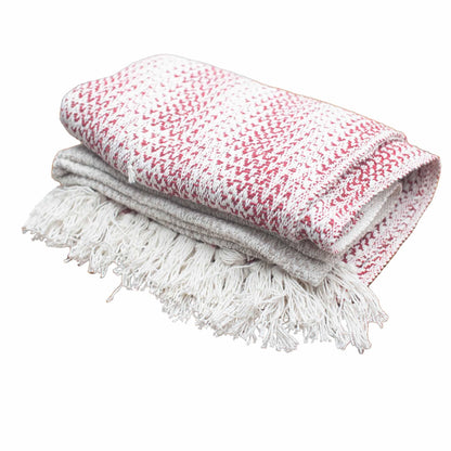Boho Comfort Throws - 125x150cm - Ruby Two Tone - DuvetDay.co.uk