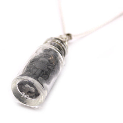 Bottled Gemstones Necklace - Black Onyx - DuvetDay.co.uk
