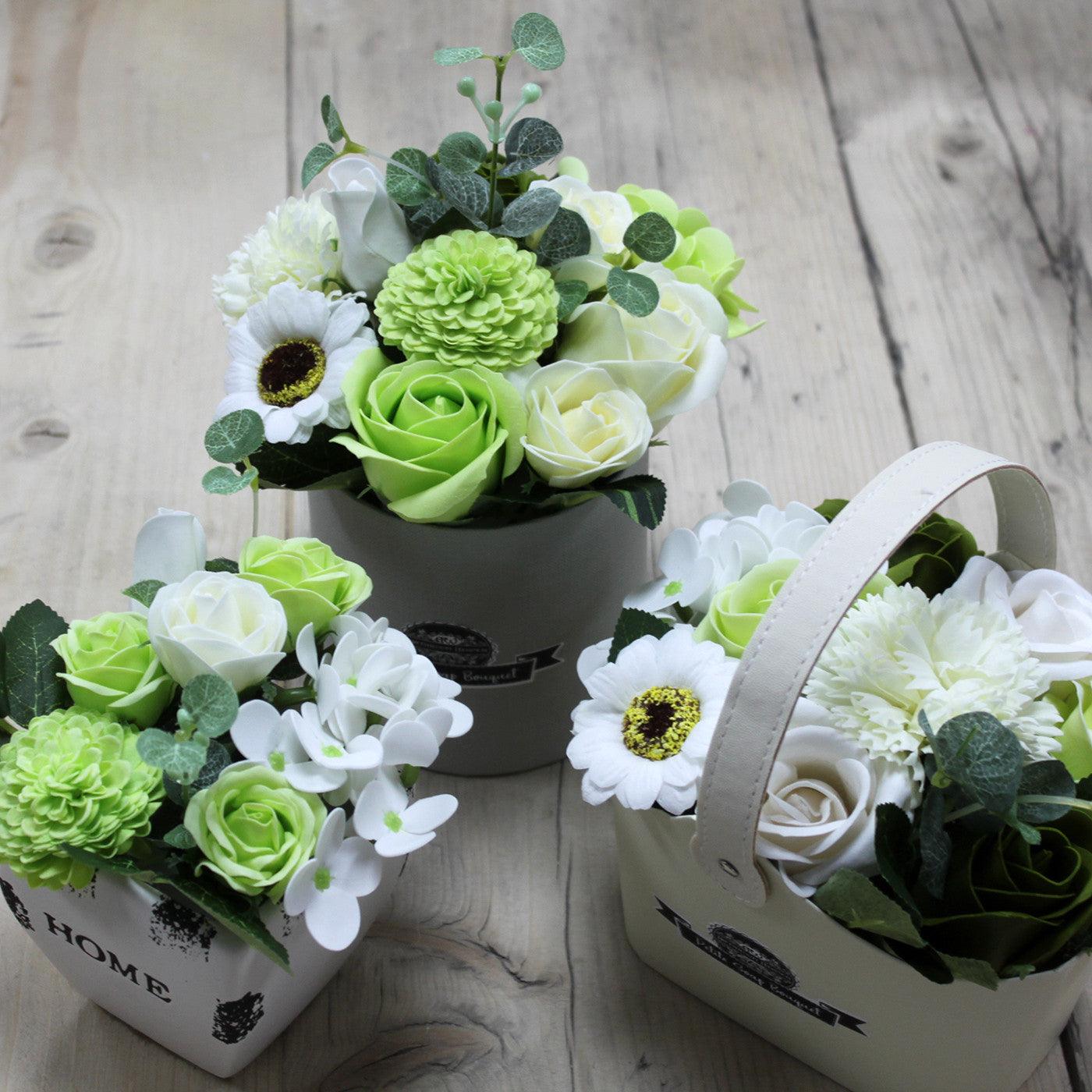 Bouquet Petite Flower Pot - Pastel Green - DuvetDay.co.uk