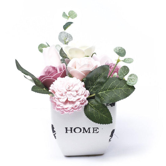Bouquet Petite Flower Pot - Peaceful Pink - DuvetDay.co.uk
