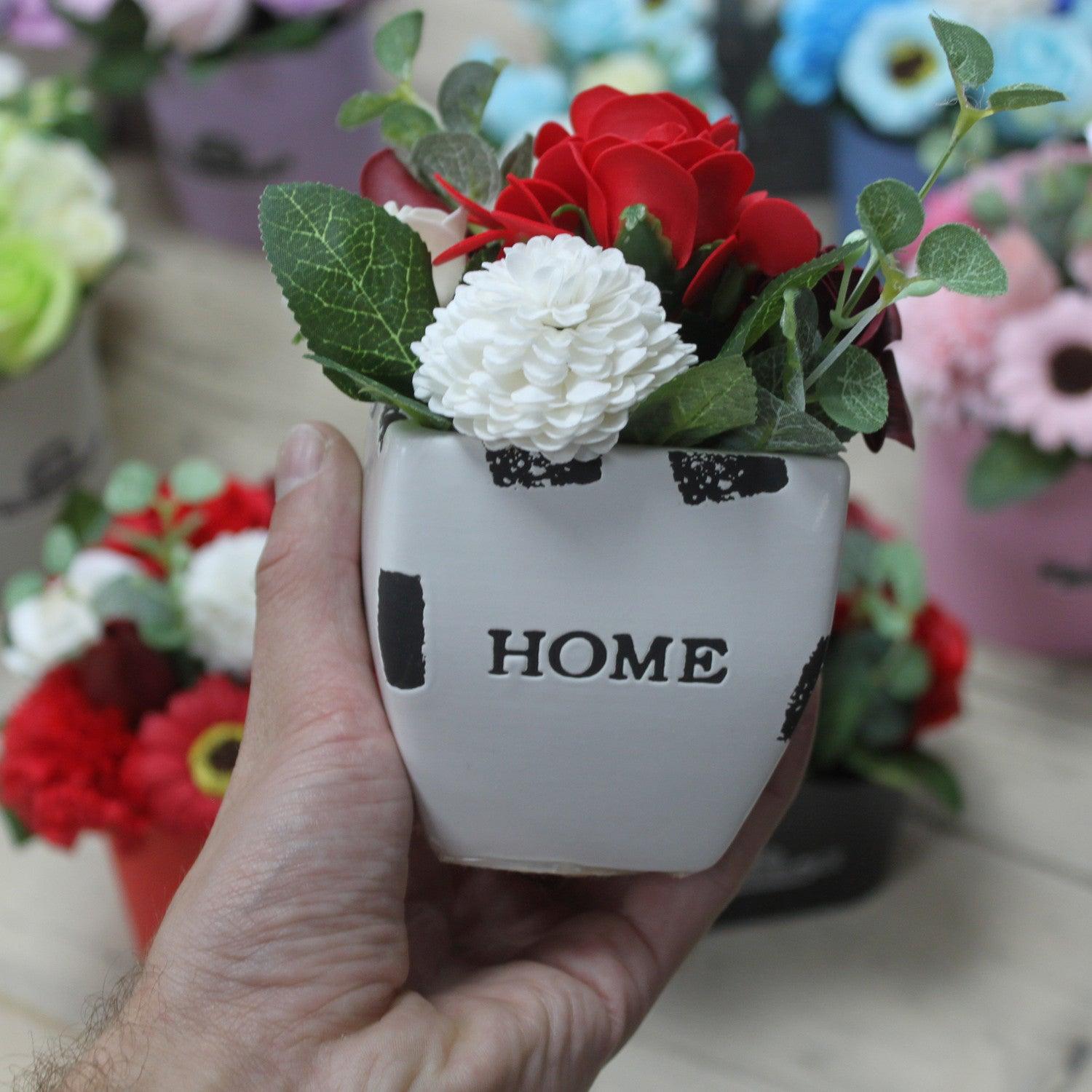 Bouquet Petite Flower Pot - Peaceful Pink - DuvetDay.co.uk