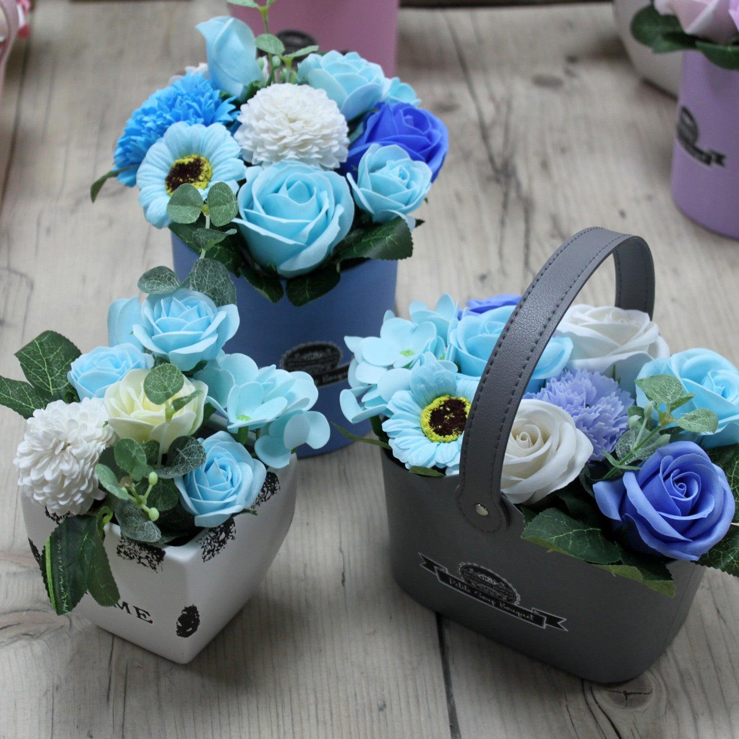 Bouquet Petite Gift Pot- Soothing Blues - DuvetDay.co.uk