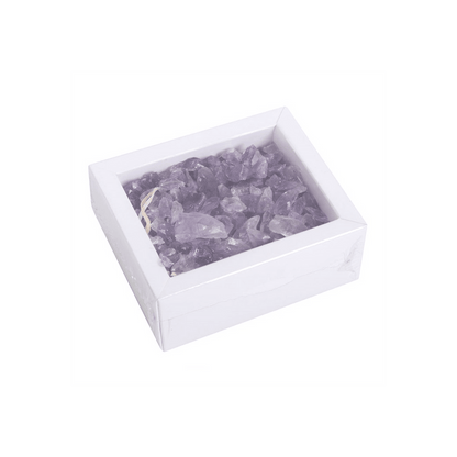Box of Amethyst Rough Crystal Chips - DuvetDay.co.uk