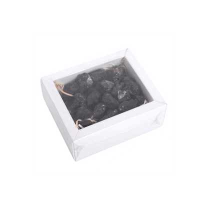 Box of Black Tourmaline Rough Crystal Chips - DuvetDay.co.uk